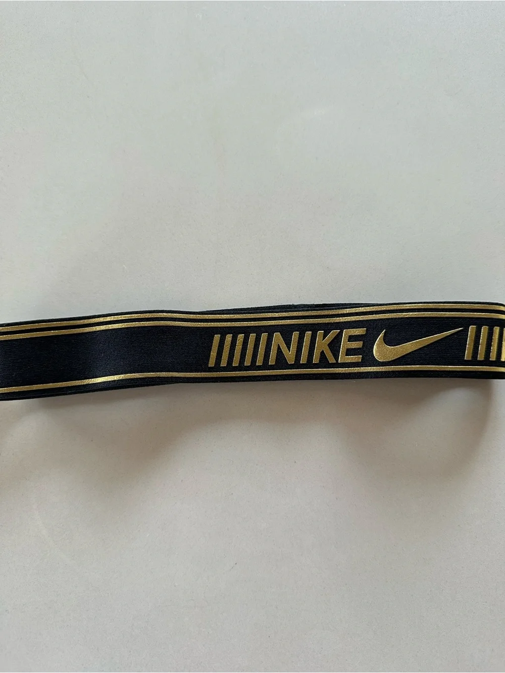 Nike Black and Gold Athletic Headband